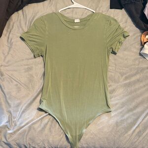 Olive Green Short Sleeve Bodysuit